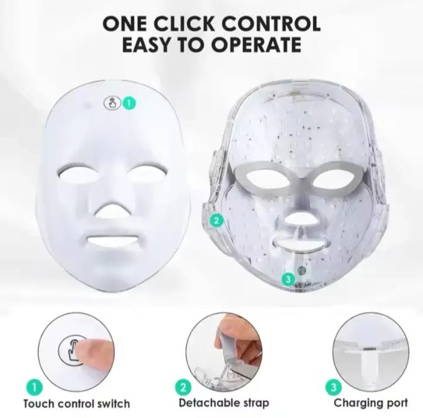 Cordless anti-wrinkle face mask light switch 7 color changing mask - Image 3