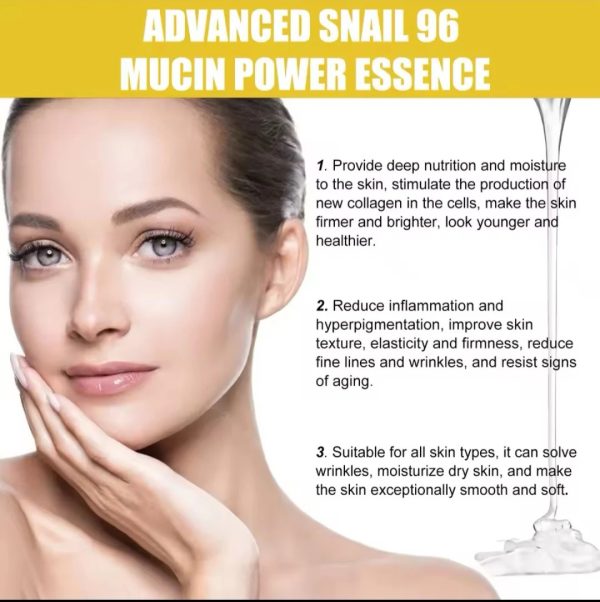 Snail Mucin Facial Essence Repairing Tightening Anti Aging Serum 100ml - Image 2